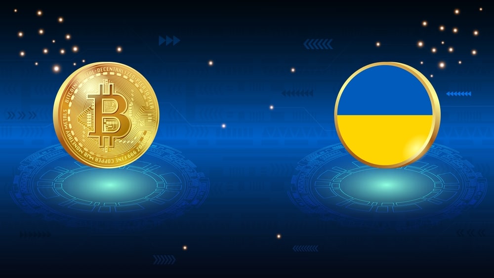 Shiny,Gold,Bitcoin,Crypto,Currency,Coin,And,Ukrainian,Flag,On - Tokenhell