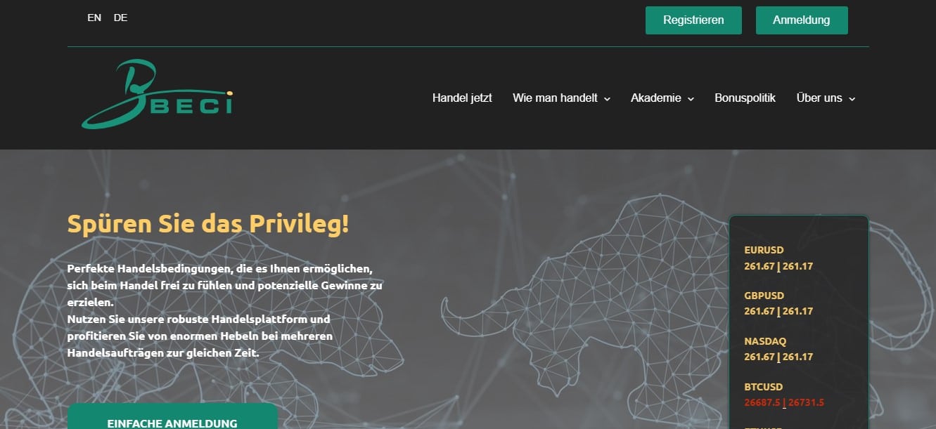 Beci website
