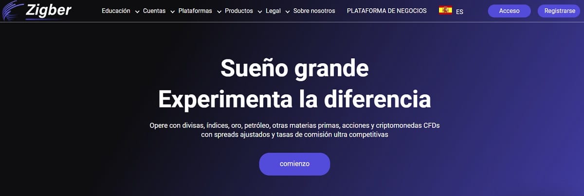 Zigber página principal