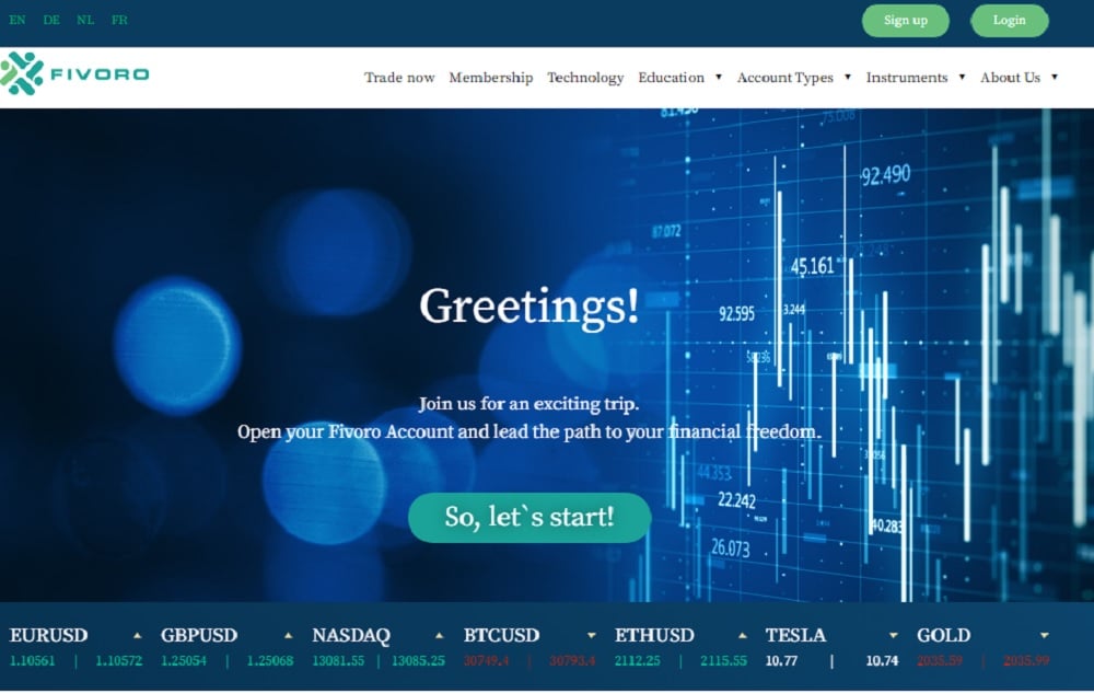 Fivoro Homepage