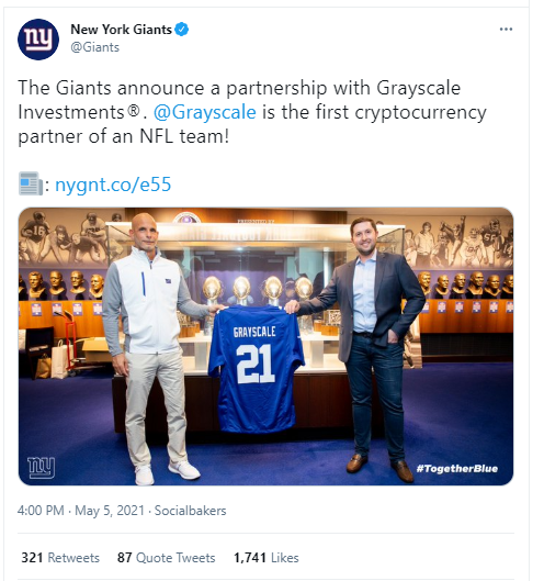GIANTS-TWITTER-ANNOUNCEMENT - Tokenhell