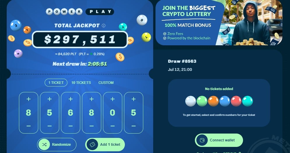 Metalottery Homepage - Tokenhell Metalottery Homepage