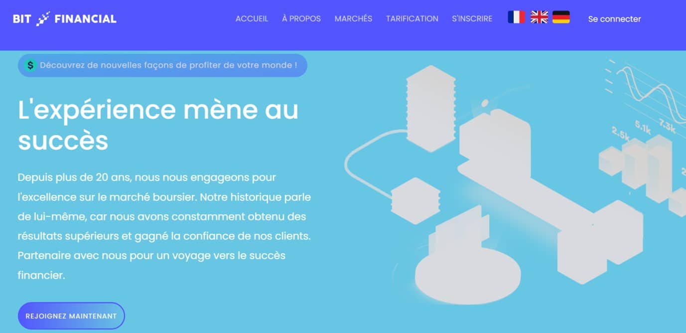Page de présentation du courtier en ligne BitFinancial - Tokenhell Page de présentation du courtier en ligne BitFinancial