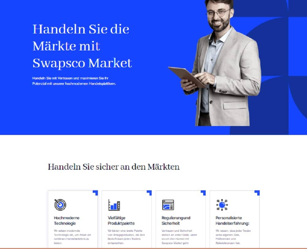 Ein Schnappschuss der Handelsplattform von Swapsco Market, der ihre Funktionen zeigt - Tokenhell Ein Schnappschuss der Handelsplattform von Swapsco Market, der ihre Funktionen zeigt