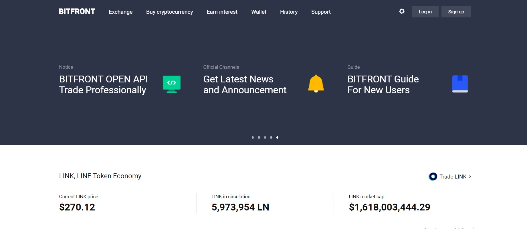bitfront - Tokenhell Bitfront website