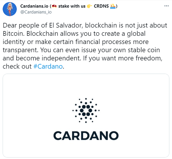 cardanians-tweet - Tokenhell