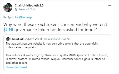 chainlinkgod-tweet - Tokenhell