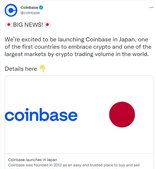 coinbase-japan-expansion-announcement - Tokenhell