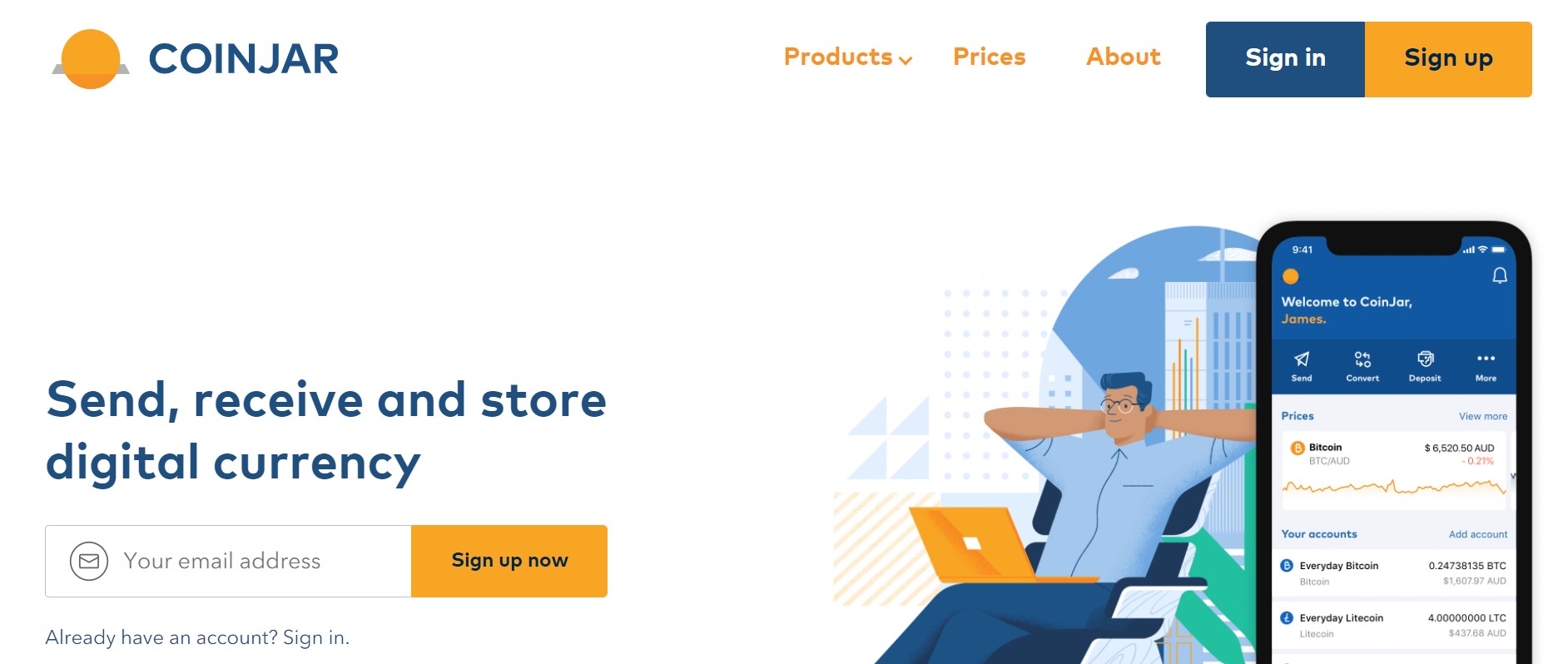 CoinJar website