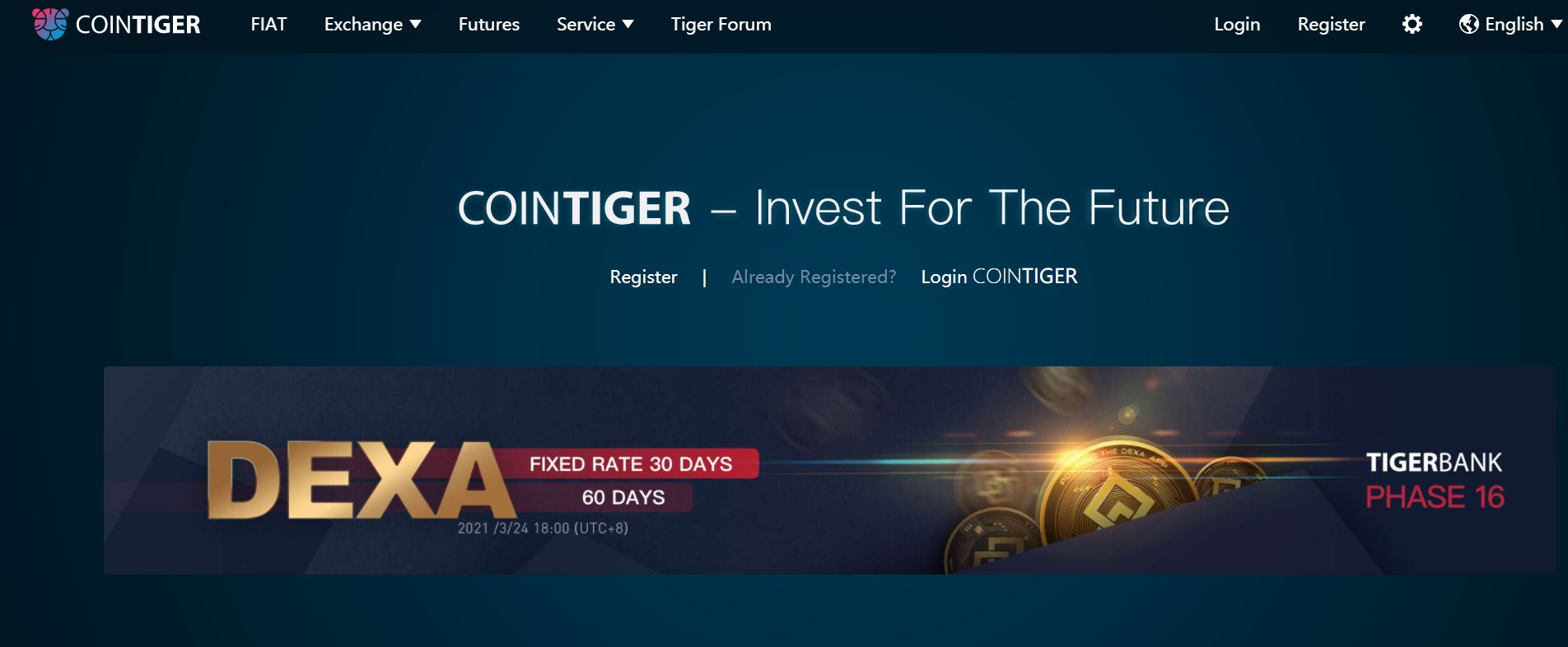 cointiger - Tokenhell CoinTiger website