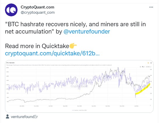 cryptoquant-bitcoin-hashrate-tweet - Tokenhell