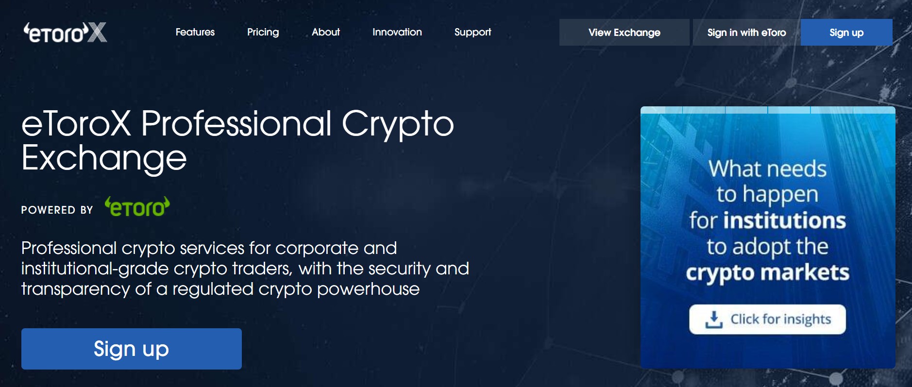 eToroX website