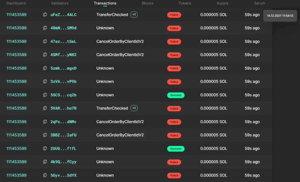 failed-sol-transactions - Tokenhell