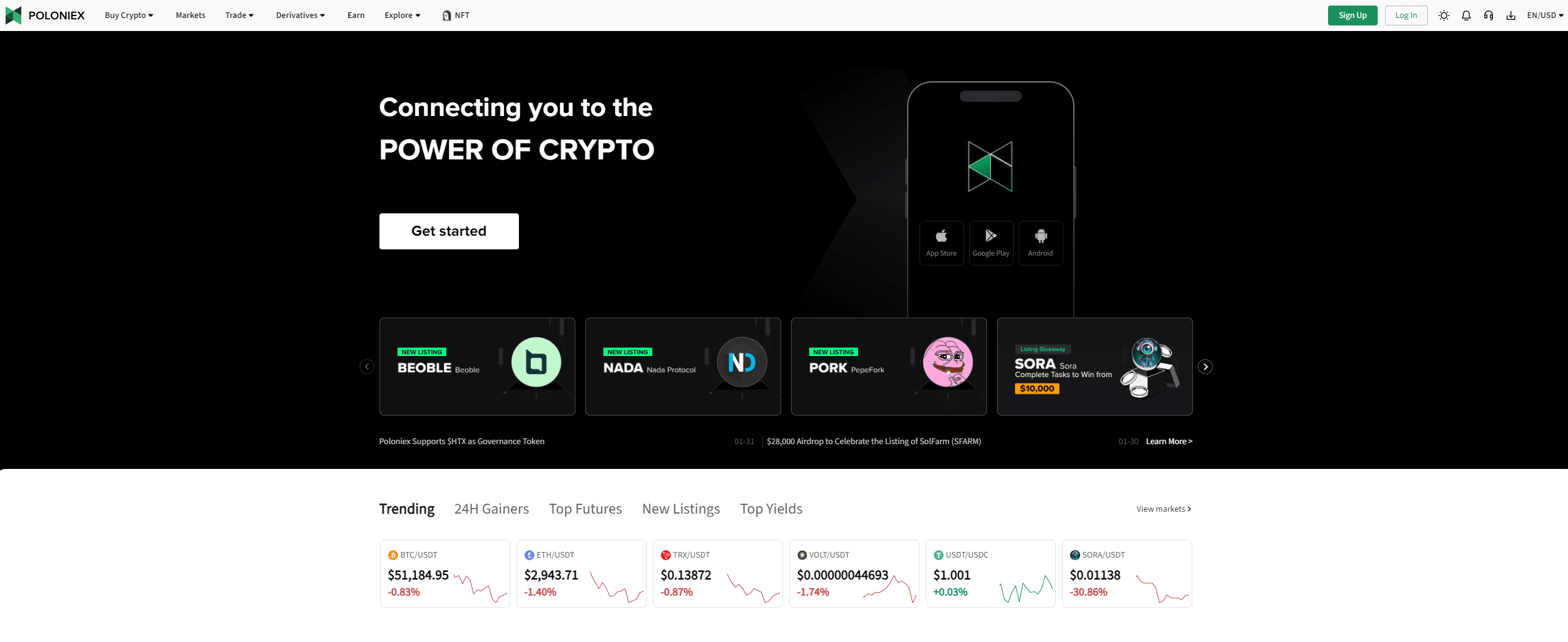 Poloniex website