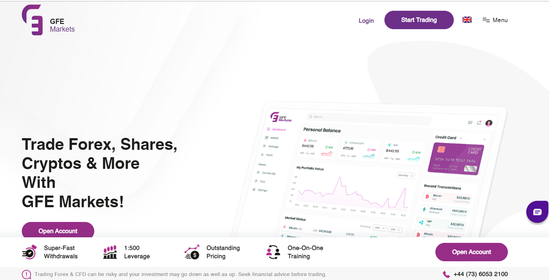 GFE Markets website
