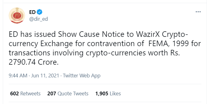 india-ed-tweet - Tokenhell
