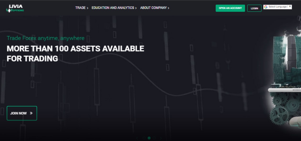 LiviaOptions website