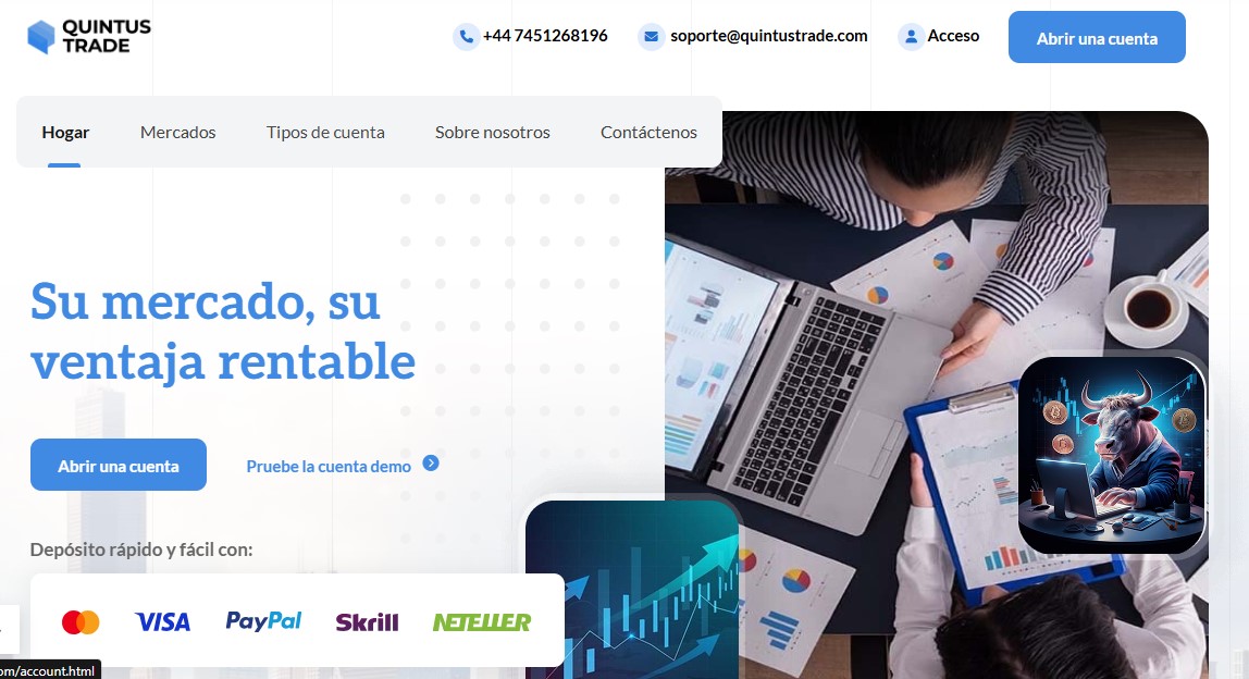 Quintustrade Homepage - Tokenhell Quintustrade Homepage
