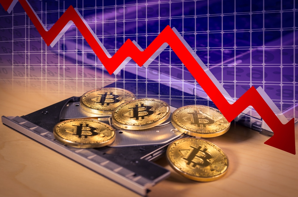 FinancialBearMarketFallingConceptWithPhysicalBitcoinsOverA - Tokenhell Crypto Liquidations Top $500M After Sharp Price Correction
