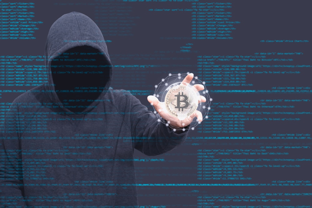 Hacker,Holding,Bitcoin,Coin,And,Futuristic,Interface,With,Digital,Globe - Tokenhell
