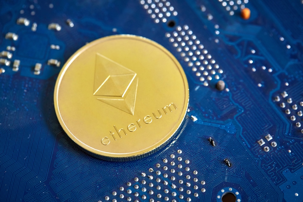 GoldenEthereumCoinCryptocurrencyOnAComputerMainboardSelectiveFocus - Tokenhell ARK Invest Terminates Contract with 21Shares on Ethereum ETF
