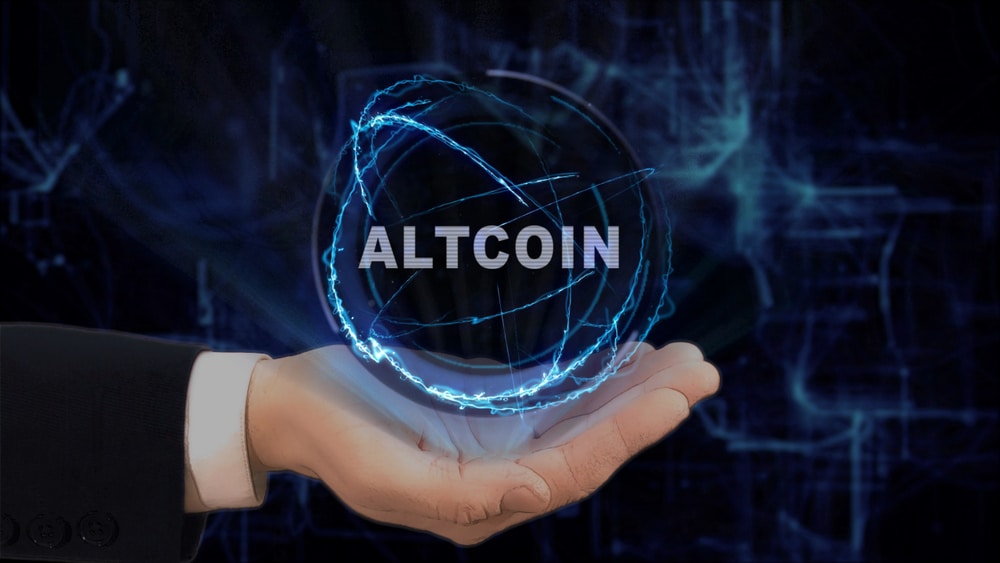 PaintedHandShowsConceptHologramAltcoinOnHisHandDrawn - Tokenhell