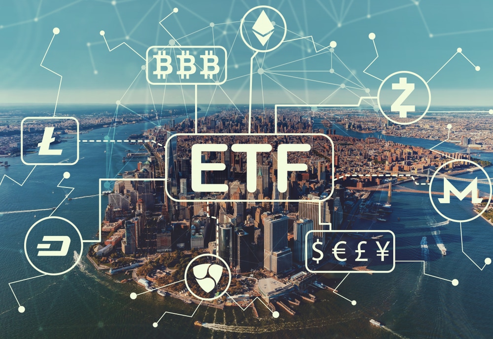 Cryptocurrency,Etf,Theme,With,Aerial,View,Of,Manhattan,,Ny,Skyline - Tokenhell