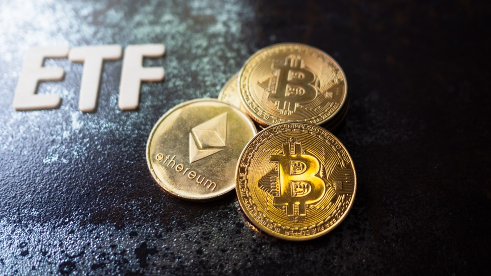 BitcoinCoinWithEthAndEtfTextPutOnDark - Tokenhell Bernstein Dismisses Political Influence in SEC Approving Spot Ethereum ETF Amid Biden's Veto