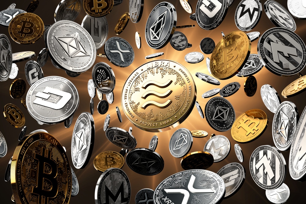 FlyingAltcoinsWithLibraConceptCoinInTheCenterAs - Tokenhell Crypto Analyst Route 2 FL Warns Money-Hungry VCs' Hurting Token Launches