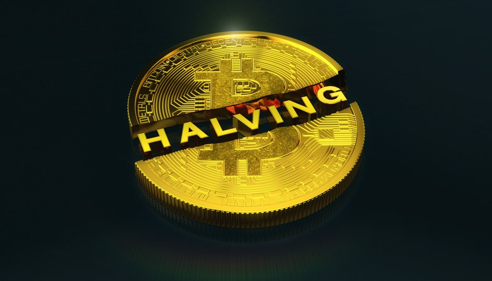3dRenderOfAHalvedGoldenBitcoinsAndTheMessage - Tokenhell Riot Platforms Rules Out Guarantee Bitcoin Halving Will Favor Miners