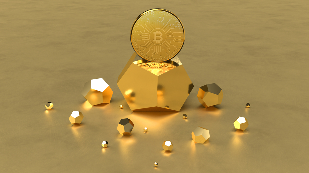 Bitcoin,Gold,Coin,Gold,Block,Gold,Background - Tokenhell