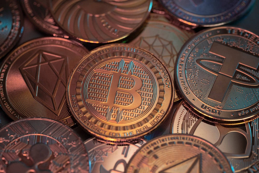 Bitcoin,Btc,And,Altcoins,Cryptocurrency,Physical,Coins,Placed,On,Top - Tokenhell