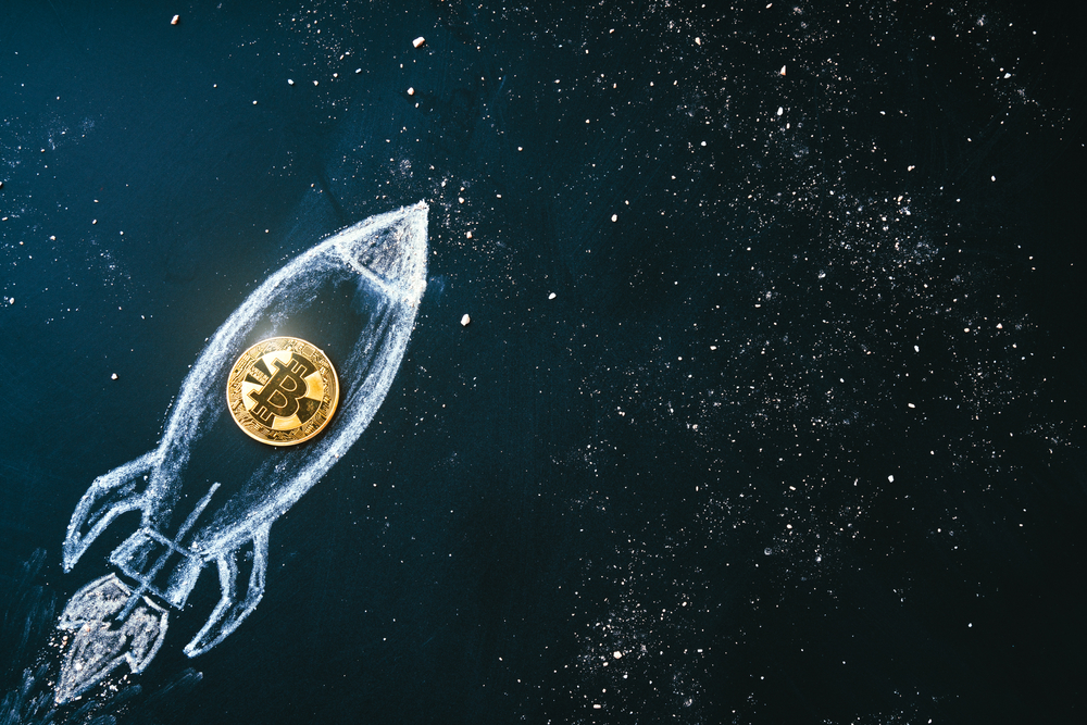 Bitcoin,Logo,Rocket,Launcher,,Cryptocurrency,Concept.,The,Growth,Rate,Of - Tokenhell