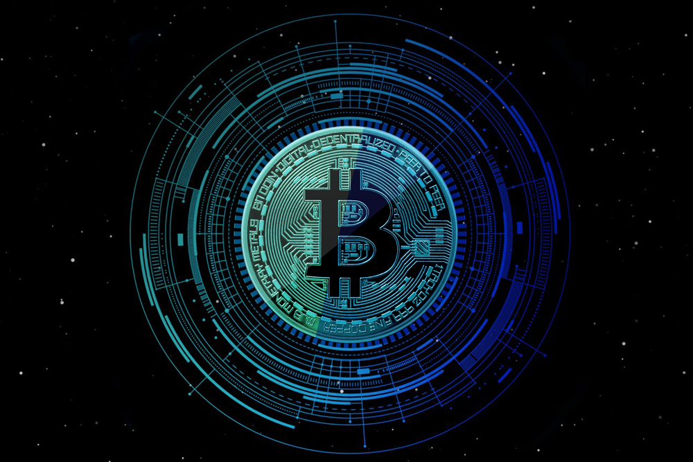 Cryptocurrency,Bitcoin,With,Blue,Technology,Background - Tokenhell