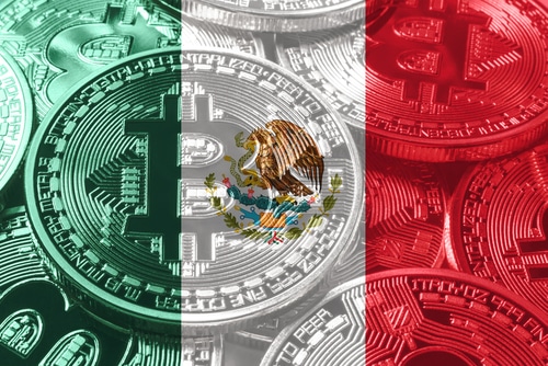 Mexico,Bitcoin,Flag,,National,Flag,Cryptocurrency,Concept,Black,Background - Tokenhell