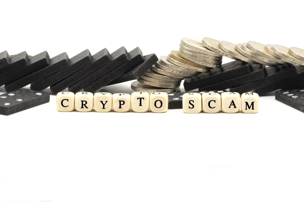 CryptoOrCryptocurrencyScamConceptWithCoinsAndLetterCubes - Tokenhell Fame and Failure: 6 Celebrity-Endorsed Crypto Projects That Went Wrong in 2024