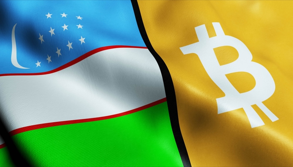 3d,Illustration,Of,Waving,Bitcoin,And,Uzbekistan,Flag - Tokenhell