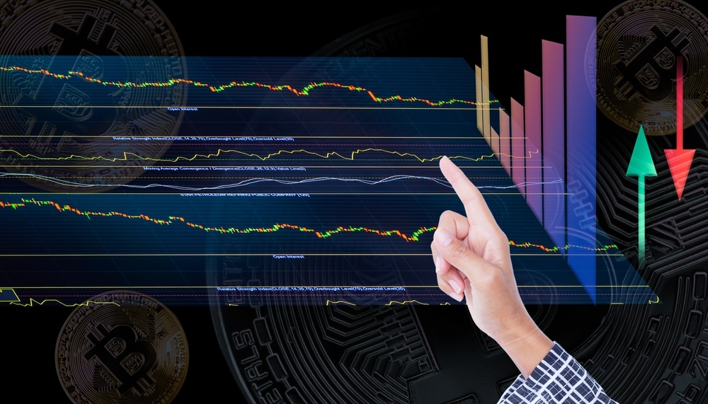 Hand,Staff,Point,On,Trend,Line,Of,Bitcoin,Crypto,Currency, - Tokenhell