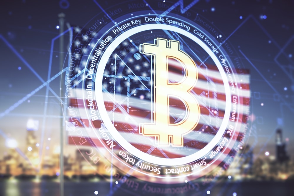DoubleExposureOfCreativeBitcoinSymbolHologramOnUsFlag - Tokenhell What US Control of Venezuela's Oil Means for Bitcoin