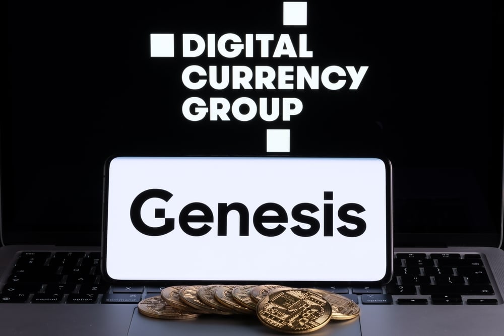 Genesis,Global,Trading,Crypto,Company,Logo,Seen,On,Screen,Of - Tokenhell