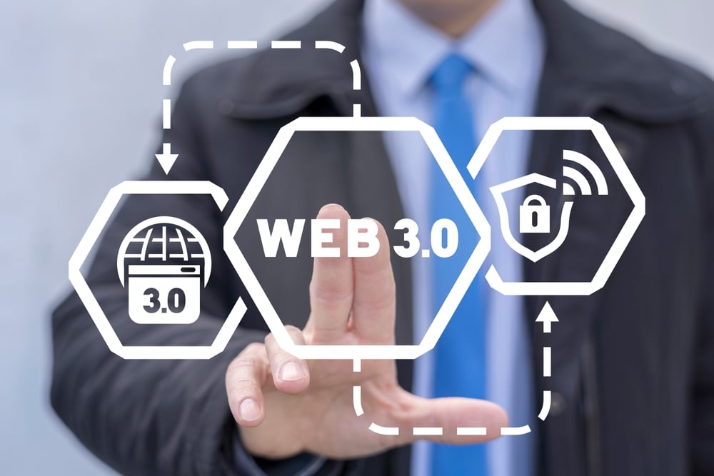 Businessman,Using,Virtual,Touchscreen,Presses,Inscription:,Web,3.0.,Concept,Of - Tokenhell