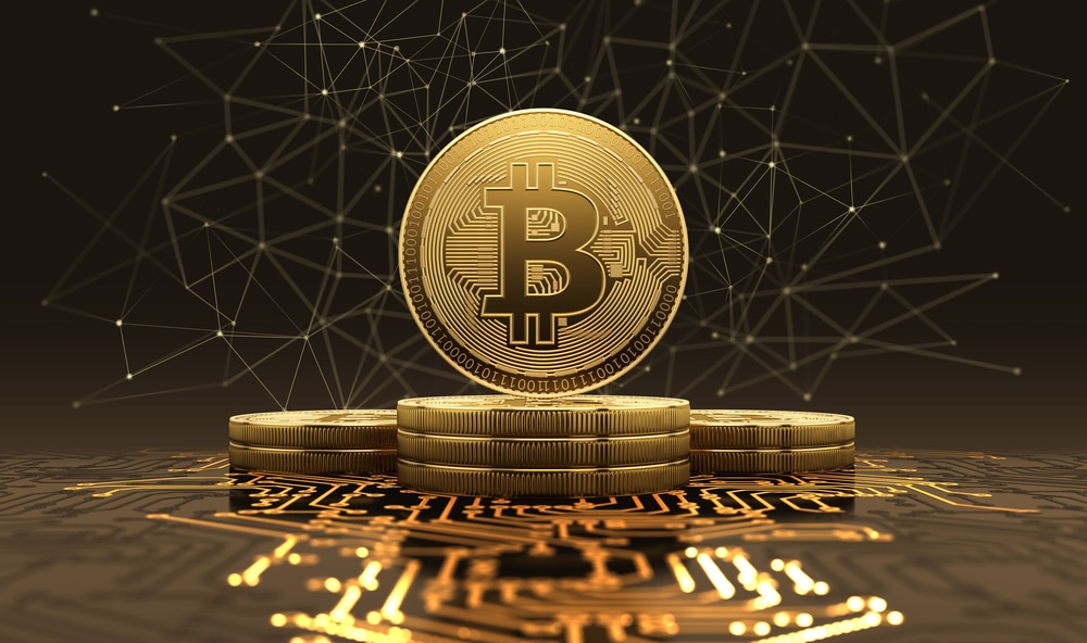 GoldenBitcoinsStandingOnCircuitBoardCryptocurrencyConcept3dIllustration - Tokenhell Bitcoin Wallets Surge: Investors Drive Up BTC's Price
