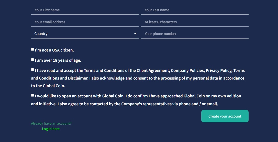 sign - Tokenhell Global-Coin No Complicated Prerequisites and Requirements