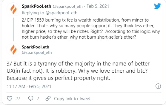 sparkpool-tweet-1 - Tokenhell