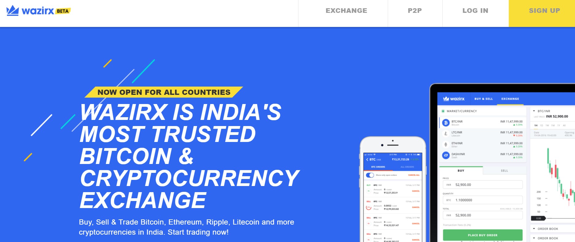 wazirx - Tokenhell WazirX website