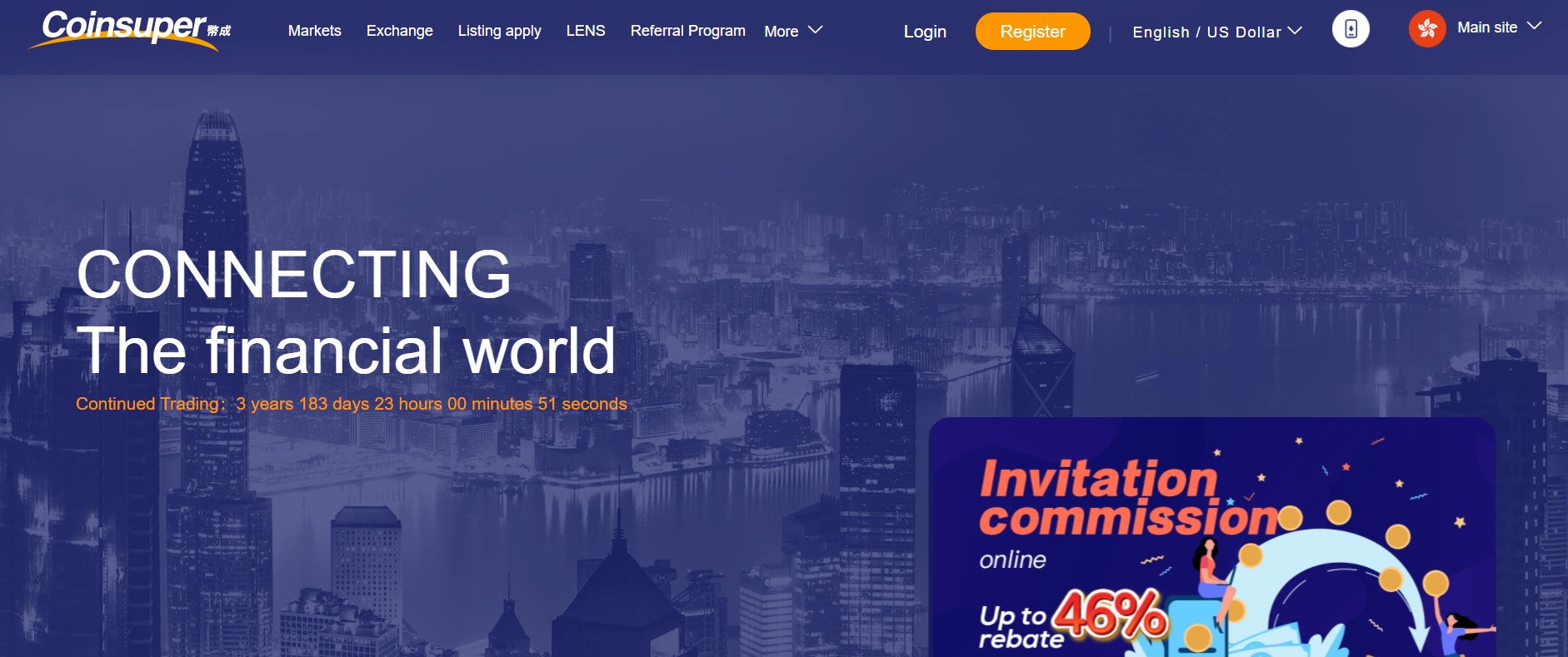 Coinsuper website