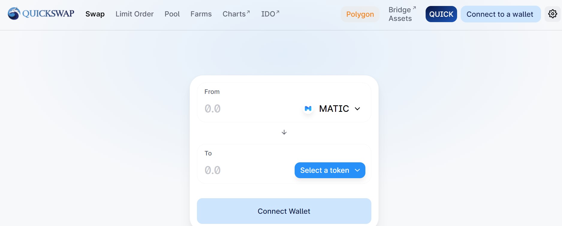 QuickSwap website