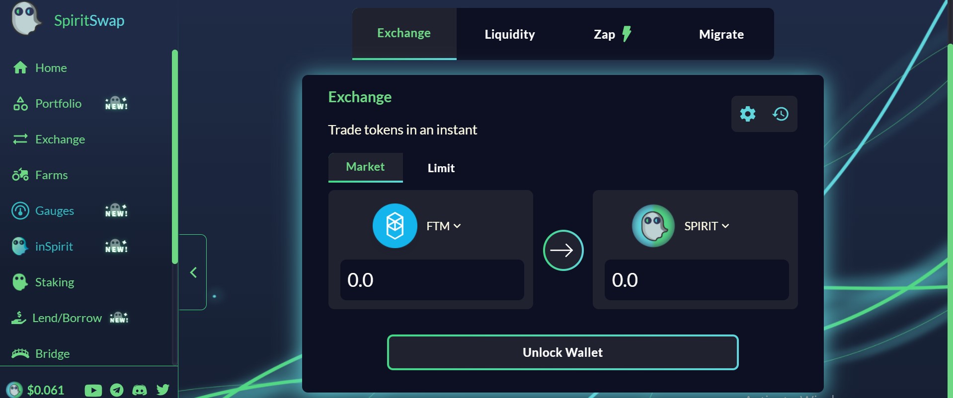 SpiritSwap website