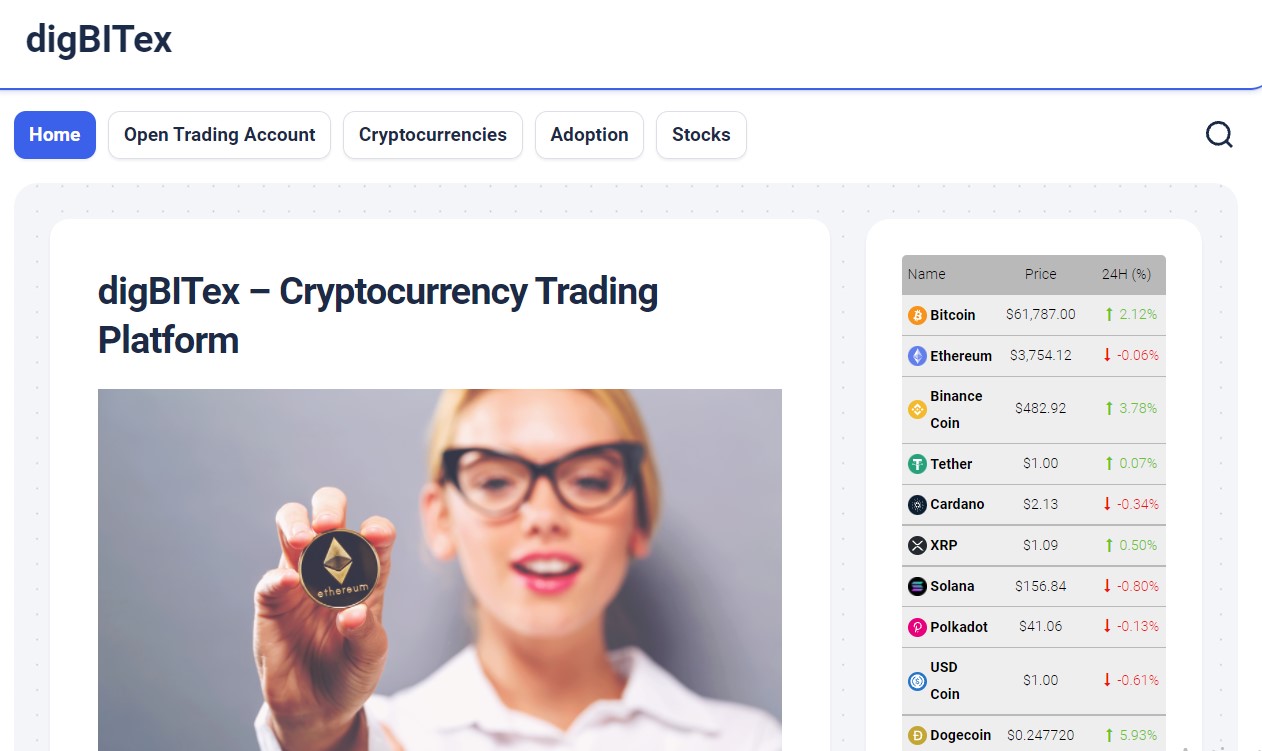 digBITex website