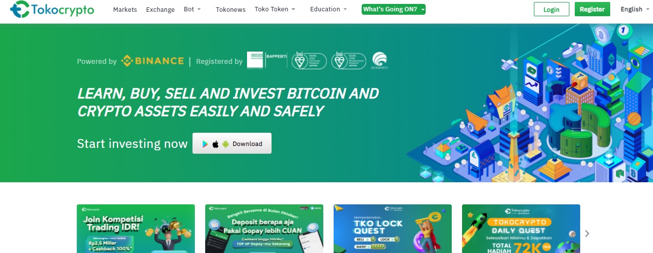 Tokocryoto website